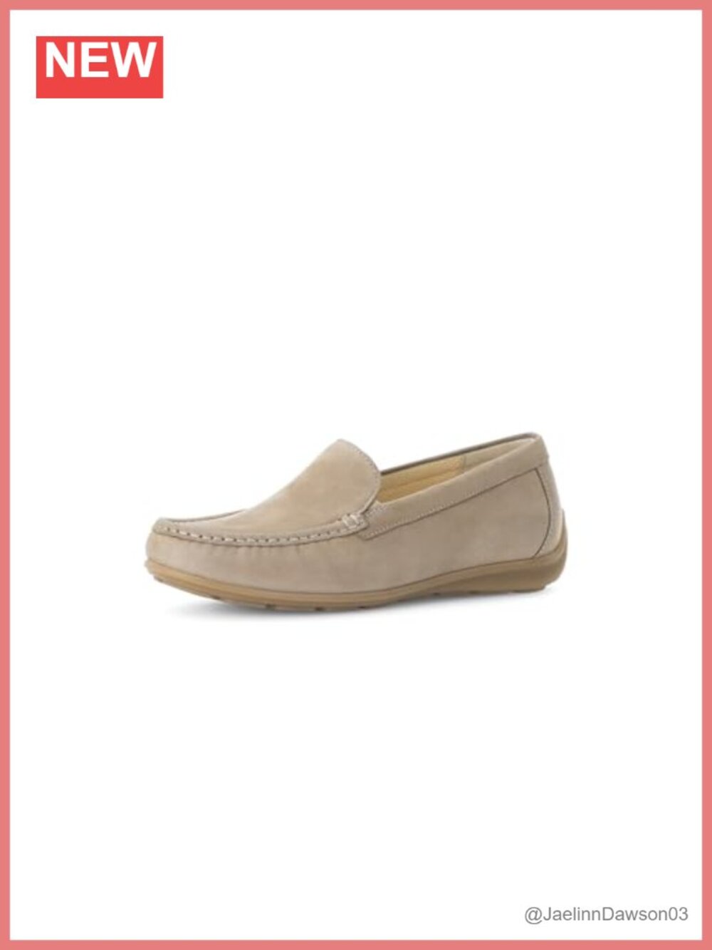Gabor Women's Suede Slip-On Sneaker Leather Sole